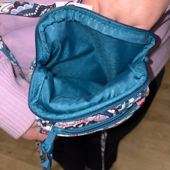 Vera Bradley Cotton Boho Mini Hipster Crossbody Bag The Haymarket Paisley NWT - Picture 7 of 9